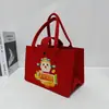 Bolsa Tote de Feltro Nanguang com Botão de Pressão, Bolsa de Compras de Feltro de Grande Capacidade, Bolsa de Presente Promocional, Bolsa Tote de Feltro