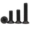 Tornillo de cabeza avellanada Phillips KM negro de acero al carbono, tornillo pequeño, tornillo de cabeza plana, tornillo pequeño M1/M1.2/M1.4/M1.6