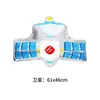 Tema de Anime Cumpleaños Infantil Astronauta Nave Espacial Cohete Globo de Película de Aluminio Diseño de Ciencia Ficción Globo Decorativo