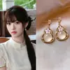 Pendientes de Calabaza Flor de Resina Estilo Chino Nuevo con Diamantes Aguja Plateada, Pendientes de Moda y Exquisitos con un Toque de Lujo y Sofisticación