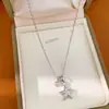 Collar de Estrella de Zirconia Chapado en Oro Real de 18k Lujo Ligero Nicho Cadena para Clavícula Collar Versátil Exquisito para el Día a Día Venta al por Mayor