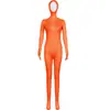 Amazon Naranja Traje Completo para Hombre y Mujer con Apertura Facial y Manos Disfraz para Escenario Zentai Traje Ajustado de Color Sólido