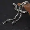Colar Artesanal de Design Original Tendência Personalidade Clássico Retrô Padrão Dominador de Cabeça de Dragão Colar para Suéter Masculino