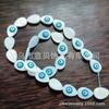 Perlas para ojos de gota de marisco de agua dulce, forma de gota, un solo lado, 3 colores, ojo de demonio, agujero recto, collar pulsera para hacer tú mismo, hecho a mano