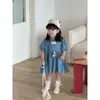 Vestido para Menina, Novo Vestido de Verão com Bolinhas e Manga Bufante para Bebê Menina, Doce Vestido Princesa de Manga Curta para Bebês e Crianças Pequenas