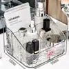 Caixa de Armazenamento de Cosméticos de Luxo Leve Transparente para Mesa de Maquiagem Prateleira de Grande Capacidade com Múltiplos Compartimentos Organizador de Batom e Skincare