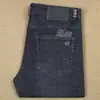 Otoño regular Gruesos azul oscuro Pantalones de hombre Lavados Blanco Lujo Simple Viscosa Elástico Jeans de Hombre