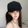 Gorra Retro Adelantada Estilo Nacional para Mujer, Boina Delgada Bordada de Primavera y Verano que Hace que la Cara Parezca Más Pequeña, Gorra de Béisbol Versátil para Circunferencia de Cabeza Grande