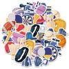 25 pegatinas de equipo de fitness de dibujos animados para cuenta manual, equipaje, patinete, refrigerador, pegatinas deportivas impermeables originales al por mayor