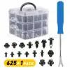 Caja de 625 piezas de hebillas 16 tipos de remaches de clip de tornillo de expansión de sujetadores para parachoques de coche universales