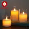 Lâmpada de vela eletrônica LED capa plástica capa de vidro copo integrado busca atmosfera romântica de casamento lâmpada de chama oscilante
