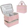 40 Frascos de Bolsa Portátil de Grande Capacidade para Esmalte, Bolsa Organizadora de Compartimentos Multifuncional Portátil para Cosméticos e Óleos Essenciais, Bolsa de Armazenamento