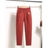 Pantalones para Madre de Mediana Edad Estilo Primavera y Verano para Mujer Pantalones Casuales Rectos Algodón Sarga Sueltos Moda Pantalones Harem Pequeños