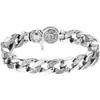 Pulsera Plateada para Hombre mantra de seis palabras giratoria de moda versión ancha personalidad dominante del hombre pulsera elegante retro transfronteriza