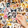 56 Pegatinas de Graffiti con Expresiones de Perros Lindos Nuevas Transfronterizas, Pegatinas Decorativas Personalizadas e Interesantes de Cachorros Realistas Lote