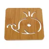 Inicio Alfombrilla de madera con aislamiento térmico de dibujos animados para mesa de comedor, alfombrilla antideslizante para ollas, cojín creativo y bonito, alfombrilla para té, alfombrilla para cuenco, posavasos