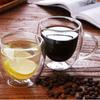 Vaso de doble pared Yingshang de vidrio de borosilicato alto resistente al calor para el hogar, para jugo, leche, café, redondo con forma de huevo, transparente, aislante del calor, para té