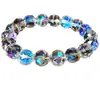 Venta al por mayor Yiwu artículos pequeños bola de flor cuentas pulsera de cristal femenina diy pulsera de cuentas para pareja estudiante pulsera arcoíris