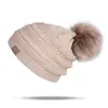 Gorro de punto con pompón para hombre y mujer de invierno, gorro cálido para exteriores de lana para curling, gorro cálido de exportación