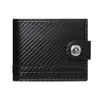 Billetera delgada para hombre con hebilla corta, comercio exterior transfronterizo, billetera de gran capacidad con múltiples tarjetas, billetera para hombre con patrón de fibra de carbono