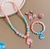 Colar de Sereia DIY Conjunto de Miçangas Peroladas Hipoalergênico Colar de Sereia Princesa Fofa Joia