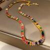 Collar de circonitas de color dopamina de alta calidad, de lujo, ligero, moderno y elegante, estilo europeo y americano, 2036