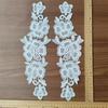 Adhesivo de Tela Bordado Blanco Hueco de Dos Piezas Flor para Ropa Flor de Hombro Accesorios DIY Hecho a Mano Encaje para Puño Accesorios