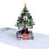 Fabricante fornece árvore de Natal 3D impressa em cores Cartão de felicitações 3D Cartão 3D de Natal Bênção Gratidão Ano Novo