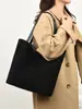 Bolsa Tote de Lona Estampada de Grande Capacidade para Mulheres, Estilo Nacional, Artística, Toque de Luxo, Bolsa de Ombro, Direto da Fábrica, em Estoque