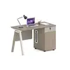 Conjunto de mesa e cadeira para funcionários, design simples e moderno, disponível em configurações para 2, 4 ou 6 pessoas, com tela divisória, adequado para escritórios de funcionários e mesas de computador