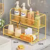 Estante de Baño Encimera de Lavabo Estante Organizador de Artículos de Tocador Estante de Escritorio Herramienta de Organización Multifuncional para Baño