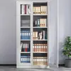 Gabinete para Documentos Contables y Financieros, Archivador de Acero y Cristal, Gabinete de Archivo de Contratos, Gabinete Metálico de Almacenamiento para Oficina