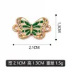 El collar, pulsera, colgante y accesorios de mariposa de diamante con gota de aceite dorada KC se venden directamente por el fabricante y se pueden mezclar y vender al por mayor para el comercio transfronterizo