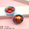 Simulación pintada a mano papas fritas pastel de arándanos resina accesorios de postre crema gel pinza para el cabello decoración DIY