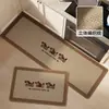 Tapete de cocina tejido de lino en estilo wabi-sabi de dibujos animados, absorbente de agua y aceite, lavable en interior, resistente a la suciedad, limpiable con paño, tapete antideslizante