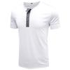 2022 Camiseta Masculina de Manga Curta para Comércio Exterior Atacado Top Henry Europeu e Americano Camiseta de Algodão com Gola Redonda Roupas Masculinas de Verão