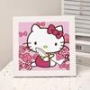 Animación de Dibujos Animados Nueva Pintura de Diamantes Kuromi DIY Juguetes de Pintura de Diamantes Hechos a Mano para Niños con Marco de Fotos Mesa Regalo