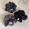 Elástico de cabelo liso cinza simples e versátil, corda de cabelo de tecido de alta qualidade, novo elástico de cabelo estilo coreano para rabo de cavalo 2026