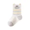Calcetines para bebé, calcetines de dibujos animados de otoño e invierno, con diseños de oso, abeja y lazo, de longitud media hasta la pantorrilla, adecuados para bebés y recién nacidos, para primavera y otoño