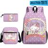 3D Nuevo Producto HelloKitty Dibujos Animados Lindo Sanrio Hello Kitty Mochila Bolsa Escolar Bolsa para Lápices Bolsa de Hombro Juego de Tres Piezas