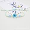 Pulseira de Flor Real Menina Planta de Vidro Pulseira de Narciso Flor Seca Cerejeira Flor de Cerejeira Estudante Cerâmica Artesanal Joia Simples