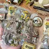 8 Tipos de Adesivos Transparentes à Prova d'Água Estética Retro Pastoral Desenho Animado Para Diário DIY Colagem Estilo Coreano Cartões Pequenos Capa de Celular Atacado
