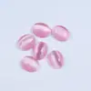 Fábrica de Wuzhou Hechas a Medida Piedras Preciosas de Vidrio Ojo de Gato de Forma Especial, Piedras Preciosas Facetadas Curvas con Fondo Plano Cuadrado Grueso en Forma de Huevo, Personalizadas