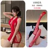 Noche Larga Lencería Sexy Chica Sexy Discoteca Hueco Transparente Body Ajustado Vestido de Malla 5396