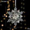 Nuevo Colgante de Navidad Decoración de Escena Suministros Árbol de Navidad Copo de Nieve Campana Colgante Pequeño Colgante Transparente de Cristal
