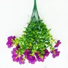 Flores Artificiales Transfronterizas, Eucalipto de Siete Ramas, Violeta, Decoración para Bodas en Casa, Flores Falsas, Fotografía de Exterior, Flores de Plástico, Flores Artificiales