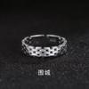 Anillo Individual para Hombre con Nuevo Anillo de Desgaste Apilado Combinado, Anillo Abierto Personalizado de Moda, Anillo de Diamantes con Grillete Retro
