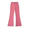 Calça Casual Flare Elástica de Cintura Baixa Estilo Americano Picante para Mulheres 2026 Nova Calça Esportiva com Cordão Calça de Yoga Drapeada Comprida