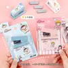 Mini Grapadora de Dibujos Animados Estilo Japonés Sencillo Linda Oficina Portátil de Mano Grapadora de Ahorro de Esfuerzo para Estudiantes