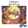 Rompecabezas Le Cha Star Papel Grueso Serie Santa 126 Juguete Educativo Armable para Niños Regalo